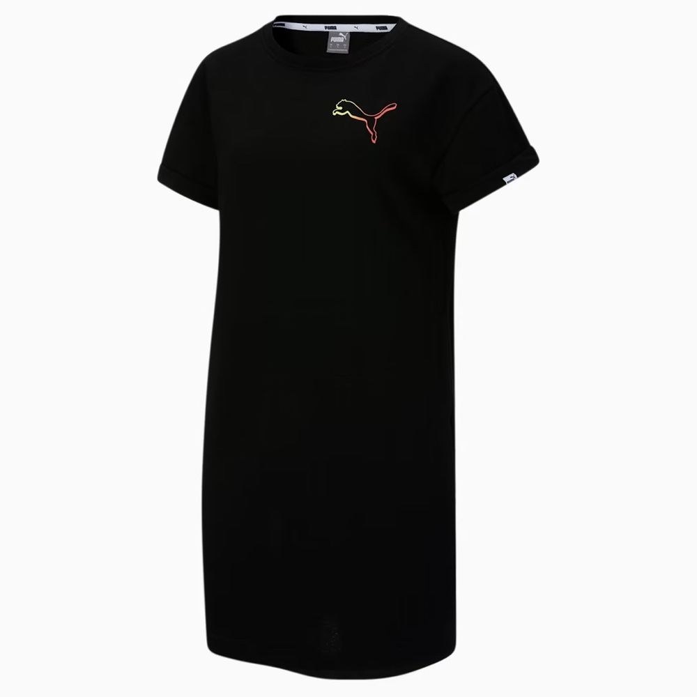 💚5/$25 PUMA Women's Modern Sports Crew Neck Sweat Dress - Black Sz XS